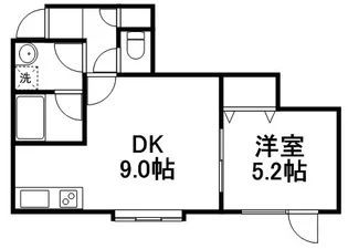 ハッピネス北郷Ⅱ【102号室】の間取り