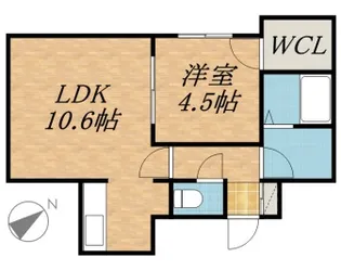 サンテラス西岡【101号室】の間取り