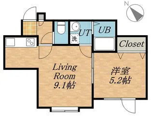 リプラス北郷【203号室】の間取り