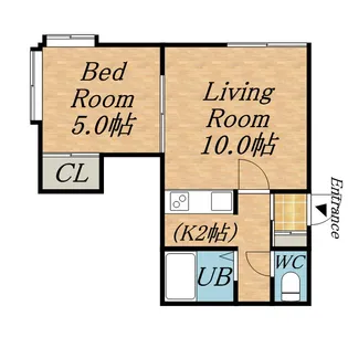 プライムハウス【0102号室】の間取り