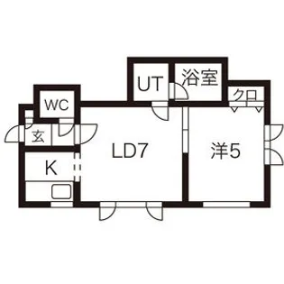フラップフラット【102号室】の間取り