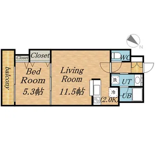 パークヒルズ白石【602号室】の間取り