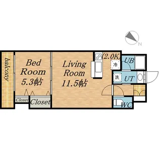 パークヒルズ白石【703号室】の間取り