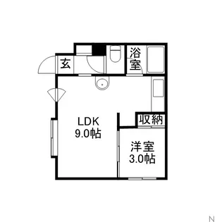 ワンペニー水車町【401号室号室】の間取り