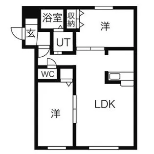 キューブ美園6・8【4階】の間取り