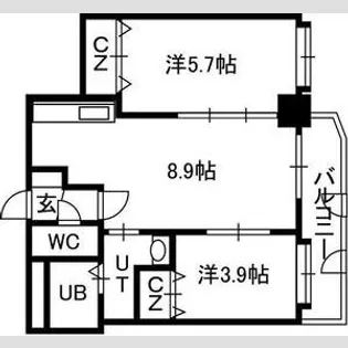 ル・ノール福住【5階】の間取り