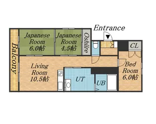ハイツしみず【102号室】の間取り