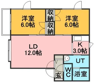 アパートメントユースⅢ【2階】の間取り