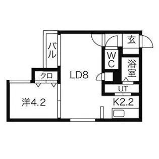 レジデンス学園前【0202号室】の間取り
