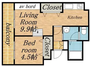 ピュア東彩館【4階】の間取り