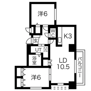 ベルリード福住【00203号室】の間取り