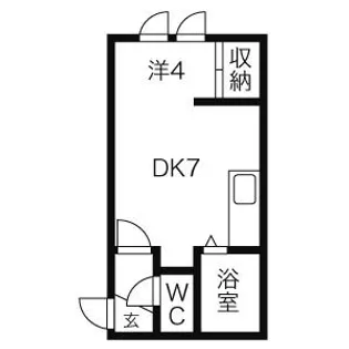 マイプレイス南郷【101号室】の間取り