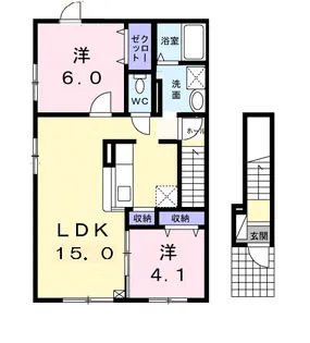 リッチモンドA【2階】の間取り