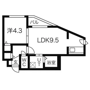 オルセー厚別中央Ⅲ【1階】の間取り
