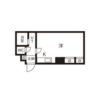 ヒュース南郷17B【101号室】の間取り