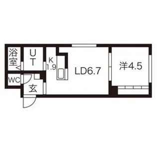 プロートン【4階】の間取り