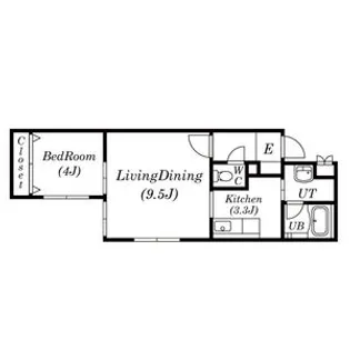 ALIVIO【101R1号室】の間取り