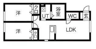 イルソーレ澄川【2階】の間取り