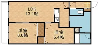 アクアトピア真栄【202号室】の間取り