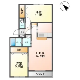 イシラバス藻岩【203号室】の間取り