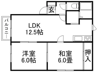 カーサフローラルC【202号室】の間取り