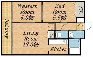 イーストウォール【303号室】の間取り