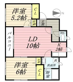 スプリングクリーク【203号室】の間取り