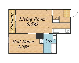 フレンズ本通南【303号室】の間取り