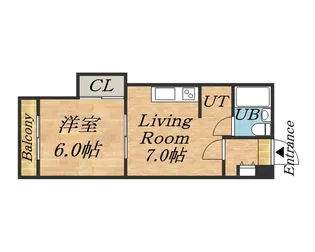 ビッグパレス白石【202号室】の間取り