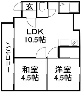 イッツ本郷【403号室】の間取り