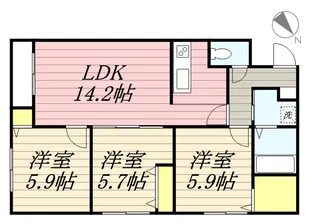 ユピテル栄通【4階】の間取り