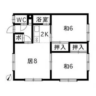おのコーポラス【202号室】の間取り