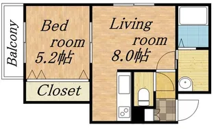 パールハイム平岸【2階】の間取り