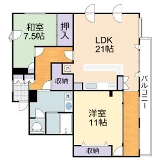 メゾンドブラン【1階】の間取り