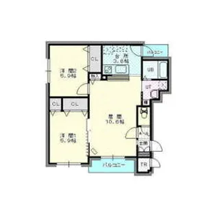 パレスイン南郷Ⅰ【2階】の間取り