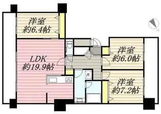 D’グラフォート東札幌VーGARDEN【722号室】の間取り