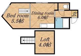シャトー中の島【00306号室】の間取り