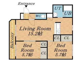 PRESEA北郷【203号室】の間取り