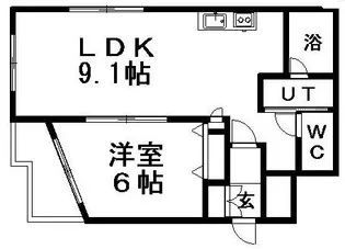 COG福住【00205号室】の間取り