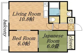 アスターハイツ美園【0402号室】の間取り