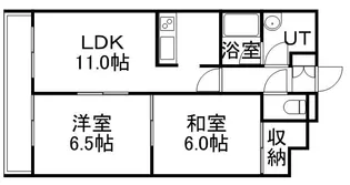 ガーネットハイツ南郷【3階】の間取り