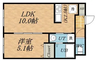PARENTE NANGO15(パレンテ ナンゴウ15)【405号室号室】の間取り