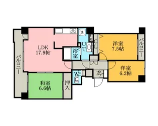 ライフコート平岸通【1403号室】の間取り