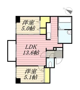 パルティーレ月寒【3階】の間取り