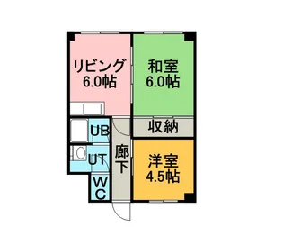 上町パークハイツ【3階】の間取り