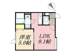 レトワール川沿【101号室】の間取り