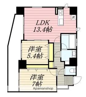 アルカディア平岸パークフロント【2階】の間取り