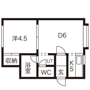 エルコート菊水【206号室】の間取り