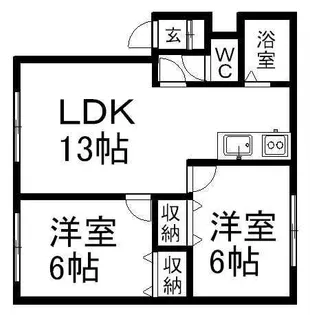 フロンティア97【301号室】の間取り