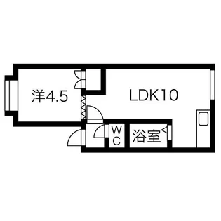 アパートメントワキザカ【B8号室】の間取り